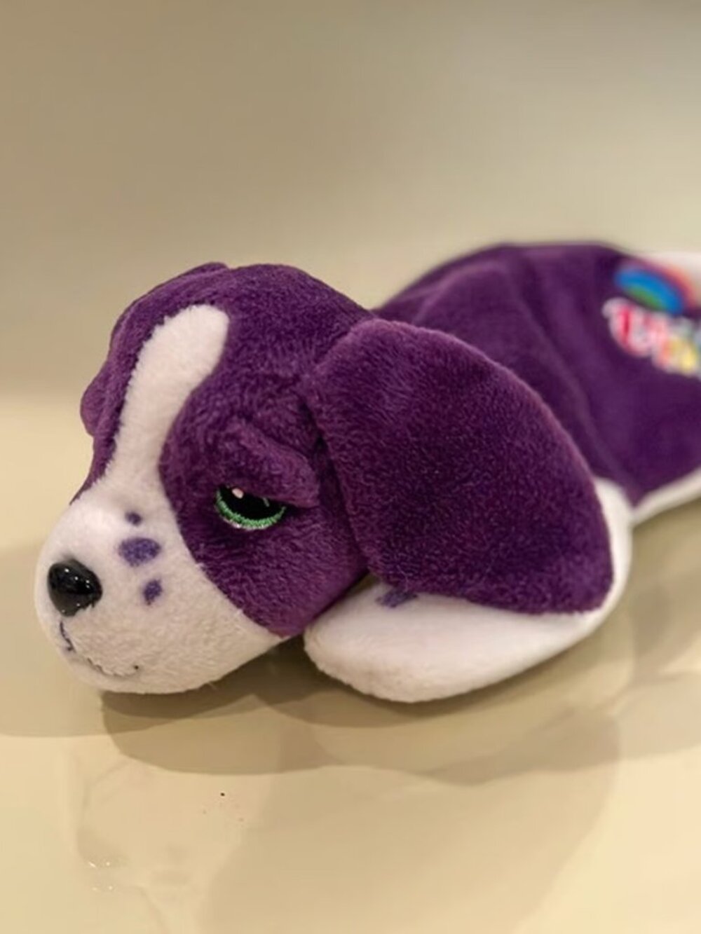 Vintage 90s Lisa Frank Violet Dog Beanie Baby